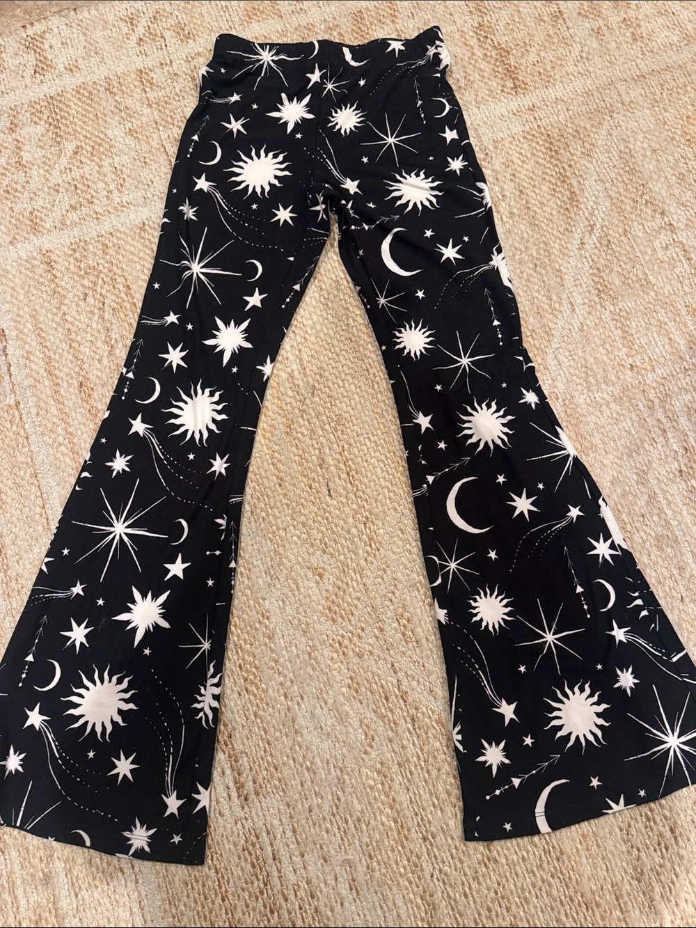 Forever 21 Black Pants with White Celestial Stars